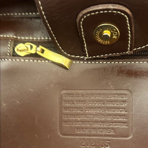 Vintage Brown Leather Coach Bleecker Tote Bag - Picture 6 of 7